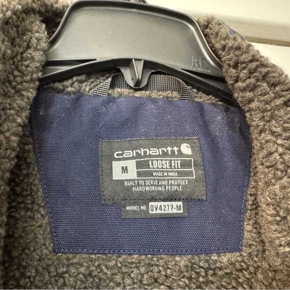 New with Tags, Carhartt Washed Duck Sherpa-Lined Vest, Dark Blue, Men’s Medium - Picture 9 of 9
